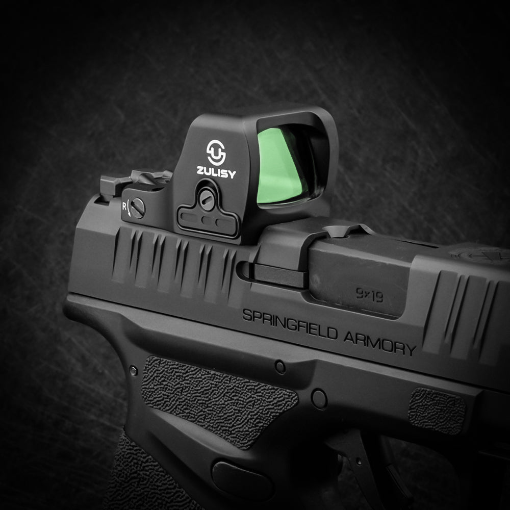 ZULISY OTTER Mini Green Dot Sight, 3 MOA Dot 1x21mm with RMS RMSc 407K Footprint, Side Battery Mount, 1 click 1 MOA