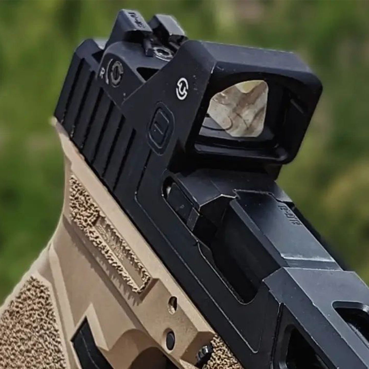 ZULISY OAKc Full Size 3 MOA Red Dot & 56 MOA Circle Reticle Reflex Sight for Astigmatism, RMR/407C Footprint Compatible, 1x24mm Compact Scope for Pistol, with Picatinny Rail M1913 Mount