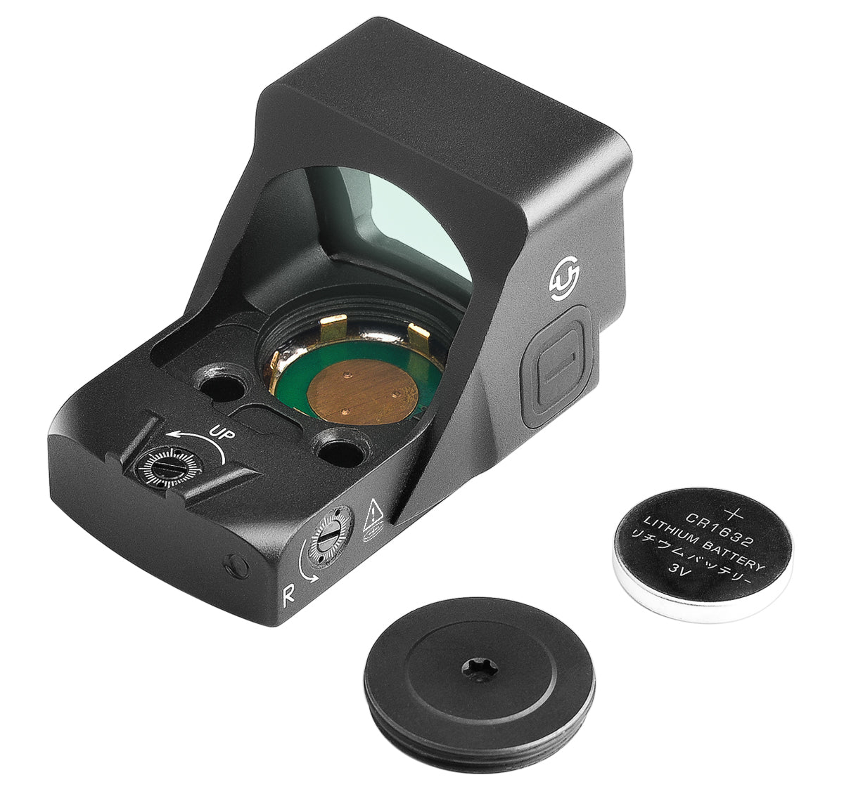 Zulisy OWLc Green Dot Sight 3 MOA Dot & 56 MOA Circle Ring 1x24mm for Viper/Docter/Venom Footprint and Picatinny mount
