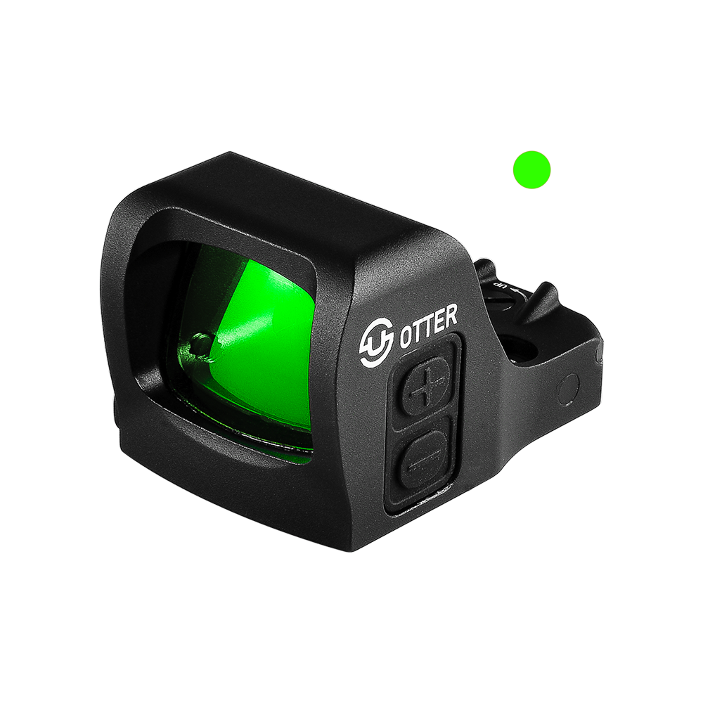 ZULISY OTTER Mini Green Dot Sight, 3 MOA Dot 1x21mm with RMS RMSc 407K Footprint, Side Battery Mount, 1 click 1 MOA