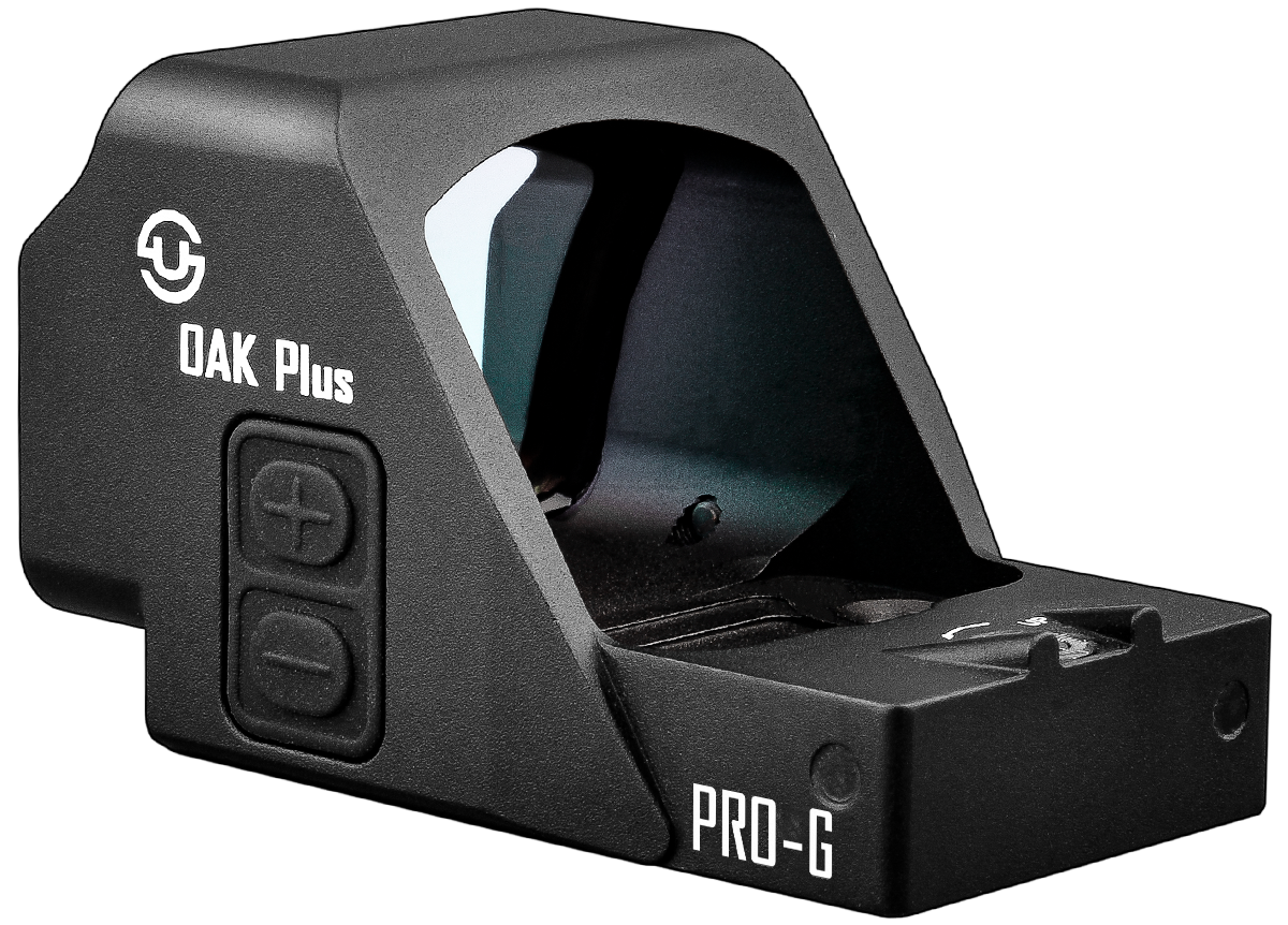 Zulisy Oak Plus PRO-G (Upgraded) Multi-Reticle 2 MOA Green Dot & 28 MOA Circle Open Reflex Pistol Sight, (for RMR/507C Footprint) 1x26mm Large Lens, Shake to Awake Tactical Hunting EDC Full Size Optics Sights