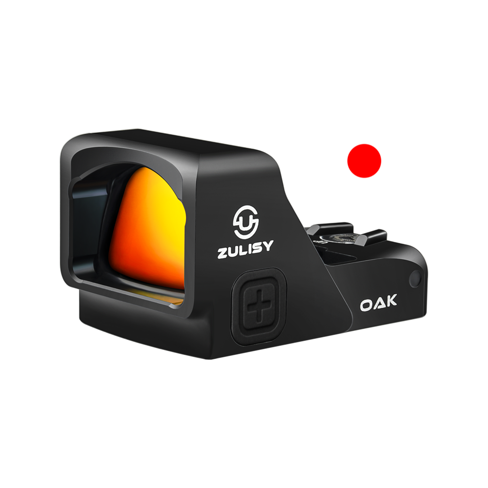 Zulisy Oak Full Size Open Reflex Red Dot Sight (for RMR/SRO/507C/407C Footprint Pistol/Adapter Plate) Shake wake 3 MOA 1x24mm Compact Scope with Picatiny Rail M1913 Mount