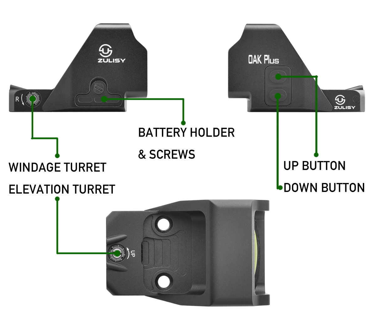 Tactical Rifle Big window Red Dot Sights 3.5 MOA OAK Plus & Riser Mount for AR-15 Picatinny rail M1913 mount
