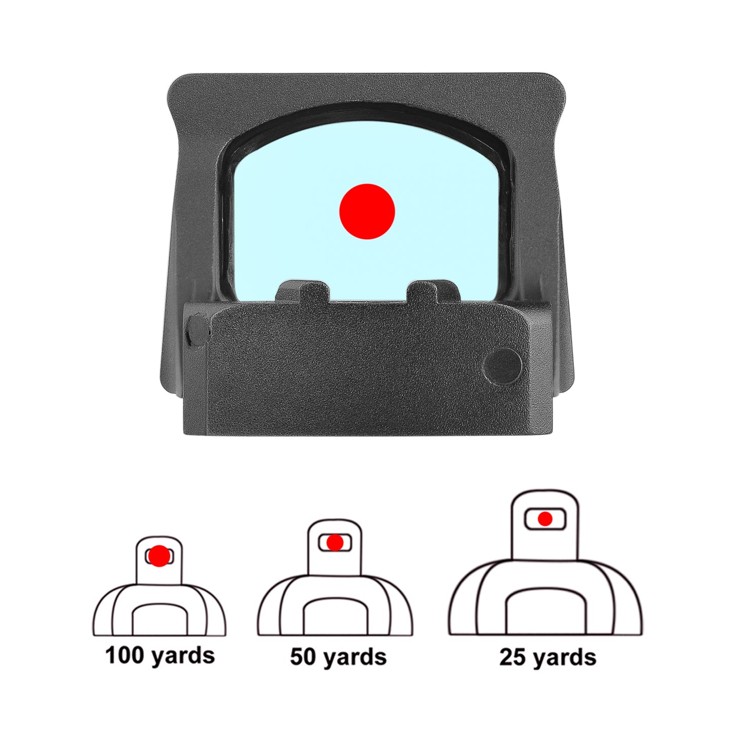 ZULISY Z1-R 4 MOA Micro Red Dot Sight, for RMS RMSc 407K Footprint Compact Pistol Mount, Shake Awake 1x22mm Mini Open Reflex Sight, 1 click 1 MOA