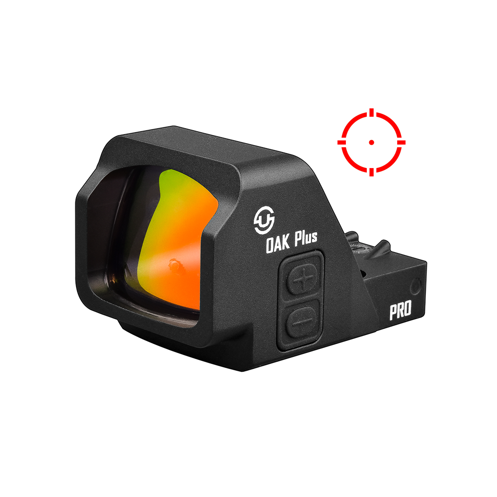 Zulisy Oak Plus PRO (Upgraded) Multi-Reticle 2 MOA Red Dot & 42 MOA Circle Open Reflex Pistol Sight, (for RMR/507C Footprint) 1x26mm Large Lens, Shake to Awake Tactical Hunting EDC Full Size Optics Sights