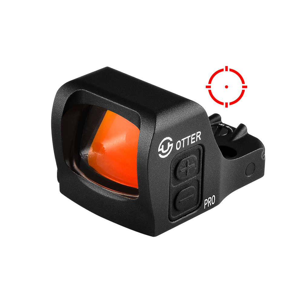Zulisy Otter PRO Multi-Reticle 3 MOA Red Dot & 32 MOA Circle Open Reflex Sight, for RMS/RMSc 407K/507k Footprint Pistol, Shake Awake, 1x21mm Micro Compact Optics, Side Battery, 1 Click 1 MOA