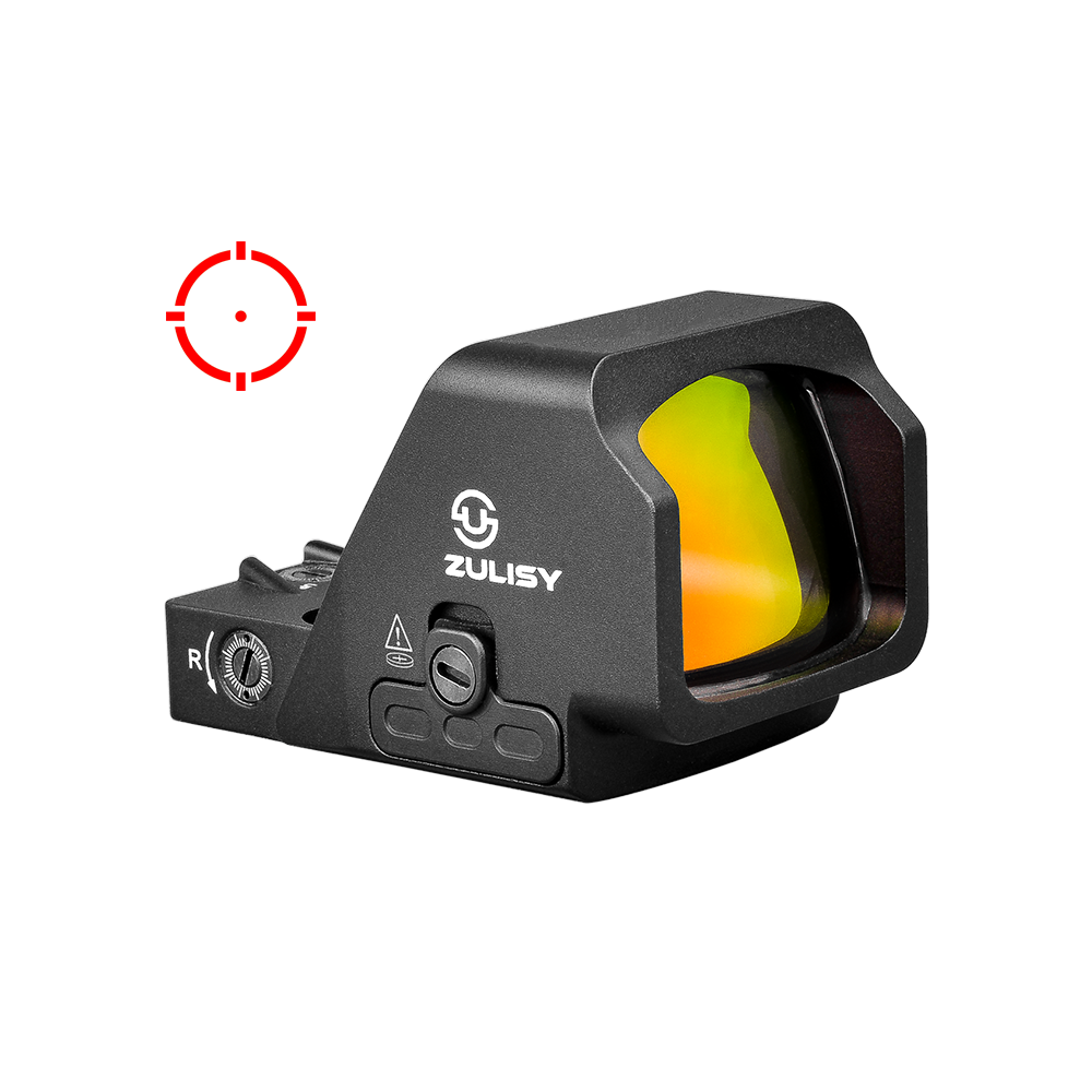 Zulisy Oak Plus PRO (Upgraded) Multi-Reticle 2 MOA Red Dot & 42 MOA Circle Open Reflex Pistol Sight, (for RMR/507C Footprint) 1x26mm Large Lens, Shake to Awake Tactical Hunting EDC Full Size Optics Sights