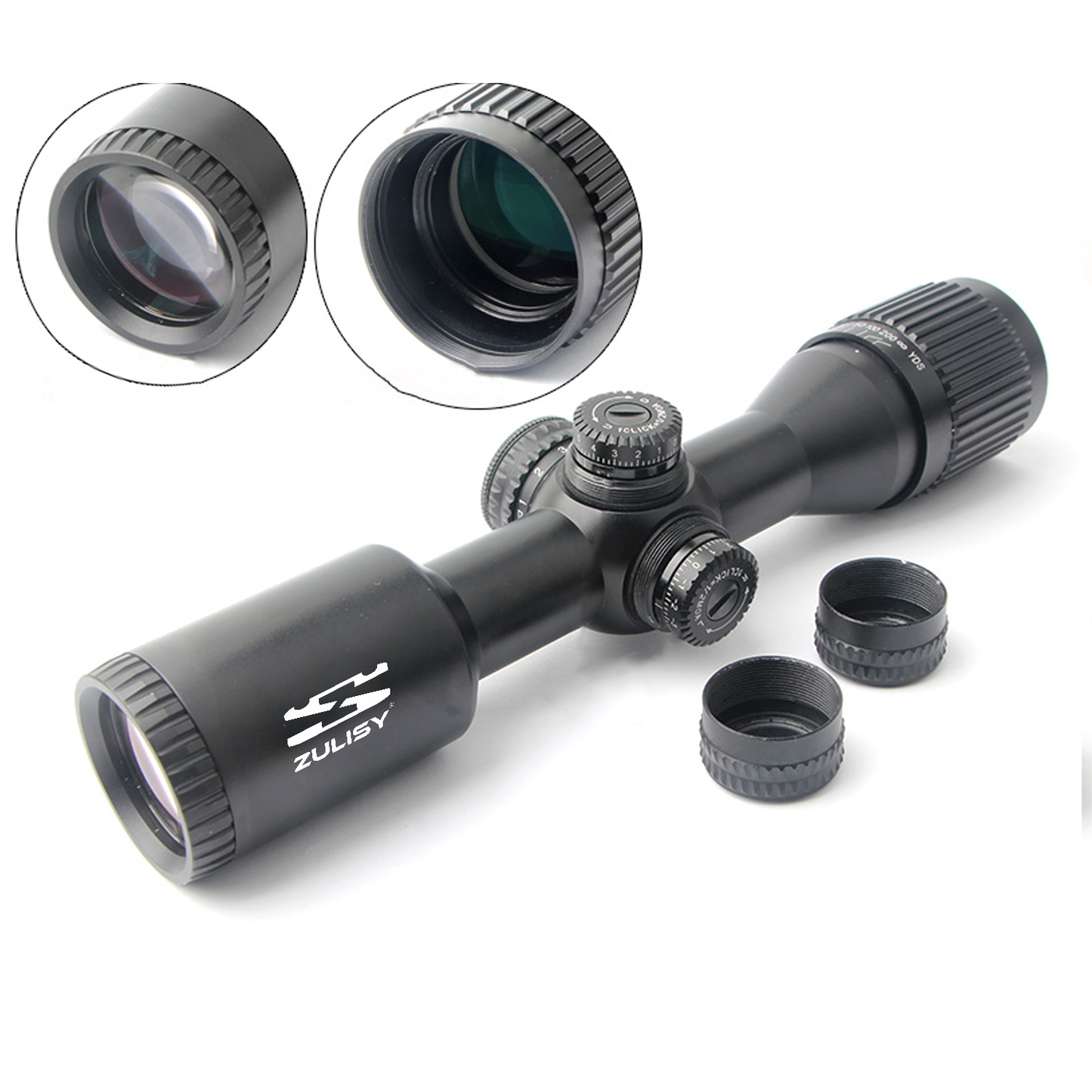 Zulisy 4x32 Compact Rifle Scope Crosshair Hunting Optics Scope with 11mm Dovetai/21mm picatinny rail Mount