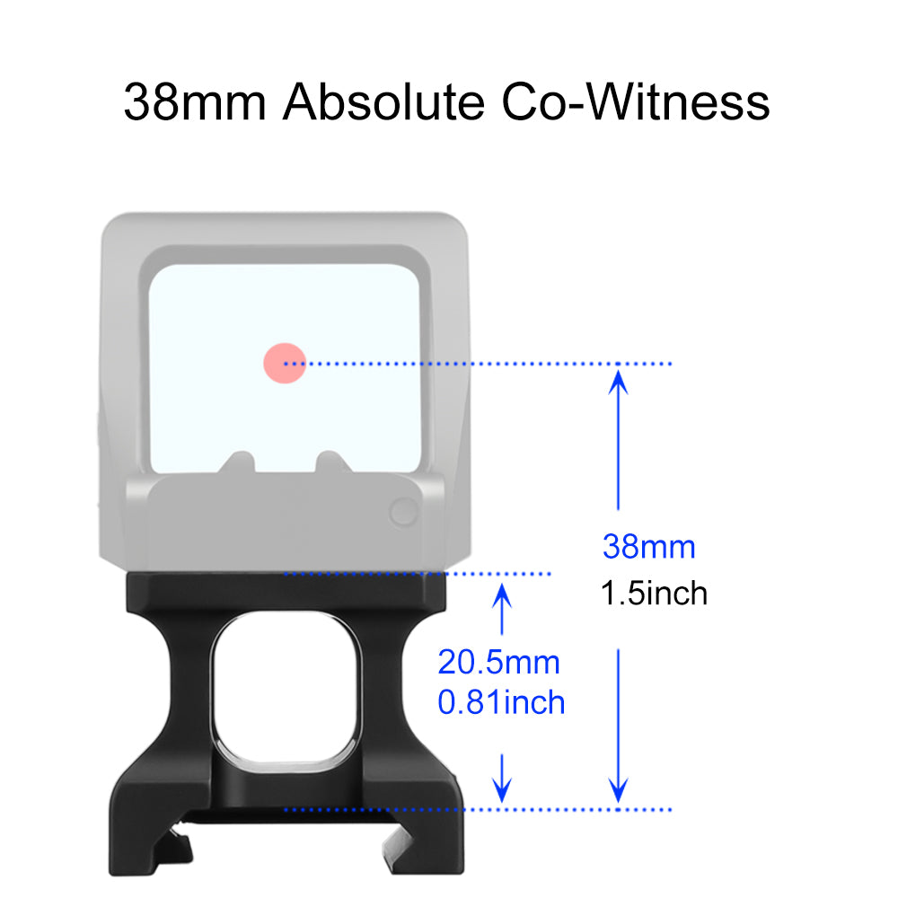 Trijicon Rmr CVLIFE Red Dot Riser Mount For RMR/RMS/RMSC Footprint Cut ...