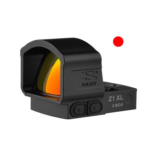 Zulisy Z1 XL 6 MOA Red Dot Sight, for RMSc 507k footprint Mount, 1x25mm Lens, Shake to Awake