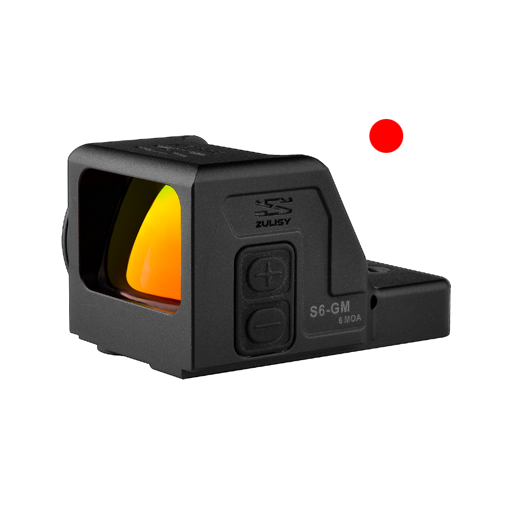 Zulisy S6-GM Large Window 6 MOA Red Dot Sight, for Glock 17 19 MOS Gen 4/5 Direct Mount (DOES NOT fit G43X MOS OR G48 MOS)
