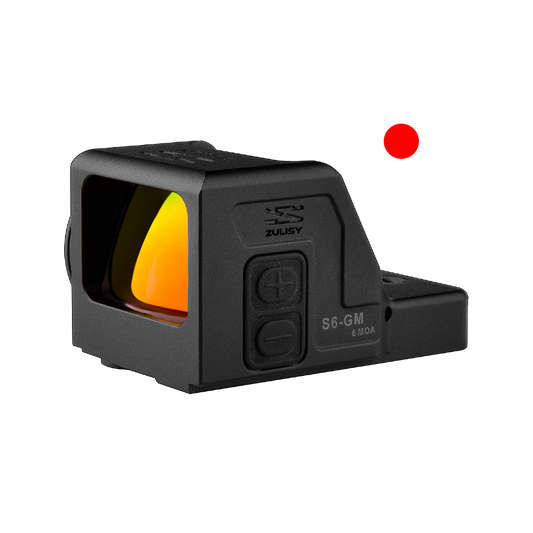 Zulisy S6-GM Large Window 6 MOA Red Dot Sight, for Glock 17 19 MOS Gen 4/5 Direct Mount (DOES NOT fit G43X MOS OR G48 MOS)