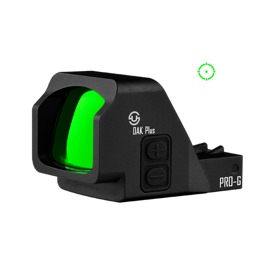 Zulisy Oak Plus PRO-G Multi-Reticle Green Dot Sight, for RMR/507C Footprint, 2 MOA Green Dot & 28 MOA Circle Sight (Gen 3)