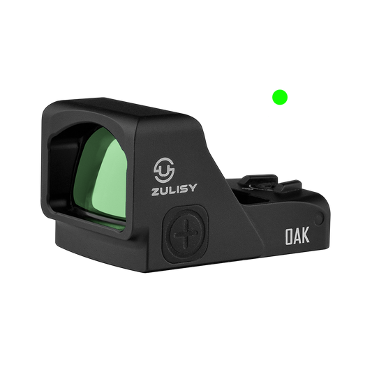 Zulisy OAK 3 MOA Green Dot Sight, for RMR/407C Footprint with Picatinny Mount