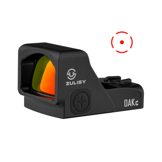 ZULISY OAKc Red Dot Reflex Sight for RMR/407C Footprint, 3 MOA Red Dot & 56 MOA Circle Reticle (Unchangeable)
