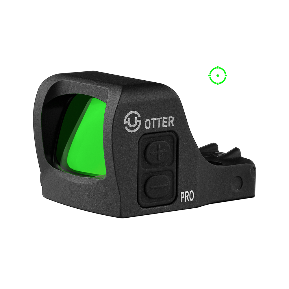 Zulisy Otter PRO Multi-Reticle Green Dot Sight, for RMSc 507k Footprint Pistol, 2 MOA Dot & 36 MOA Circle