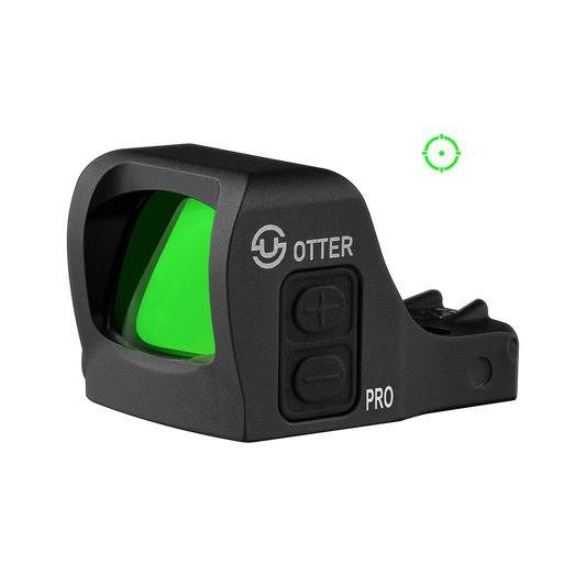 Zulisy Otter PRO Multi-Reticle Green Dot Sight, for RMSc 507k Footprint Pistol, 2 MOA Dot & 36 MOA Circle