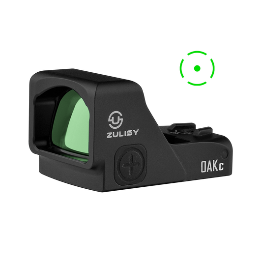 Zulisy OAKc 3 MOA Green Dot & 56 MOA Circle Sight for RMR/407C Footprint with Picatinny Mount