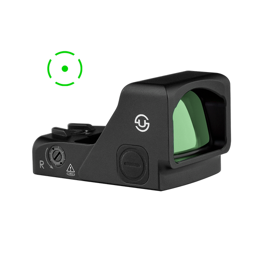Zulisy OAKc 3 MOA Green Dot & 56 MOA Circle Sight for RMR/407C Footprint with Picatinny Mount