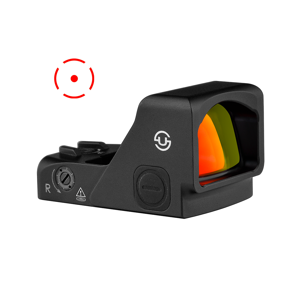ZULISY OAKc Red Dot Reflex Sight for RMR/407C Footprint, 3 MOA Red Dot & 56 MOA Circle Reticle (Unchangeable)