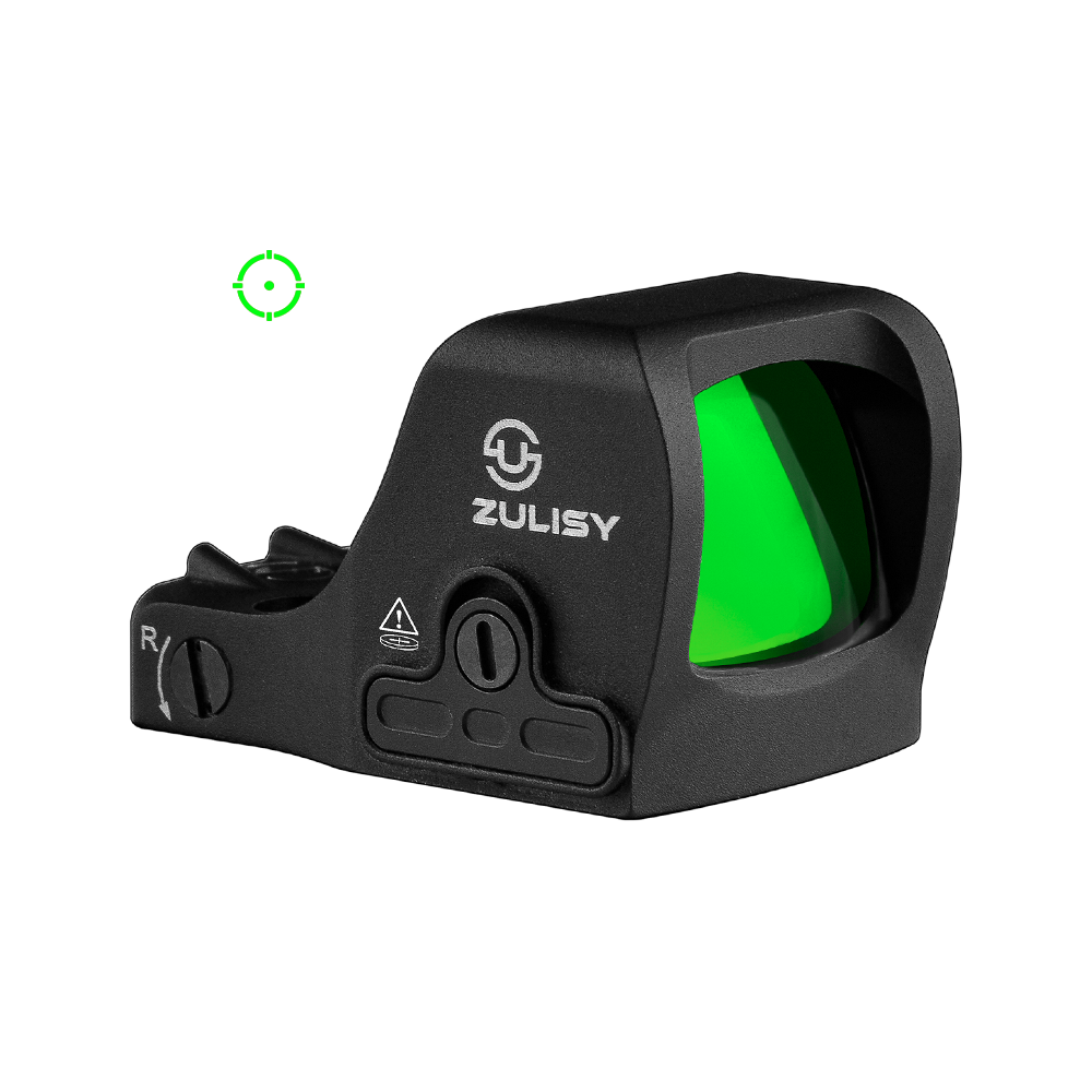 Zulisy Otter PRO Multi-Reticle Green Dot Sight, for RMSc 507k Footprint Pistol, 2 MOA Dot & 36 MOA Circle