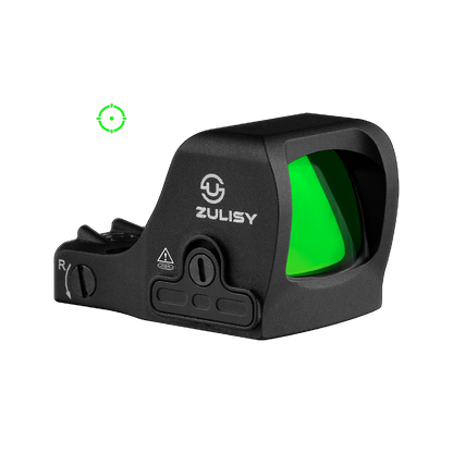 Zulisy Otter PRO Multi-Reticle Green Dot Sight, for RMSc 507k Footprint Pistol, 2 MOA Dot & 36 MOA Circle