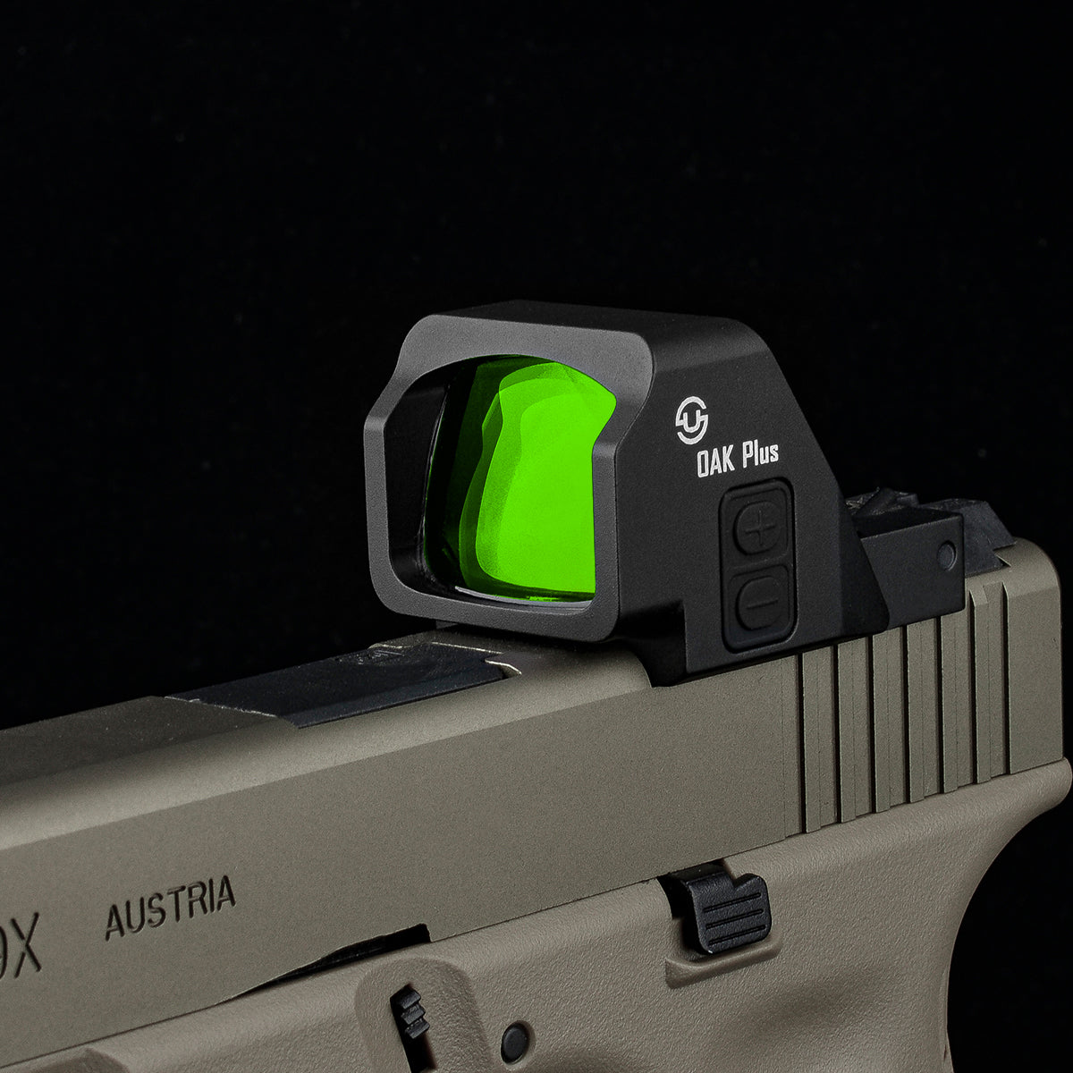 ZULISY Gen 3 OAK Plus 3.5 MOA Green Dot Sight 1x26mm Big Window for RMR/SRO/407C Pistol Cut Adapter Plate