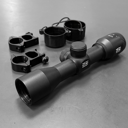 Zulisy 4x32 Compact Rifle Scope Crosshair Hunting Optics Scope with 11mm Dovetai/21mm picatinny rail Mount