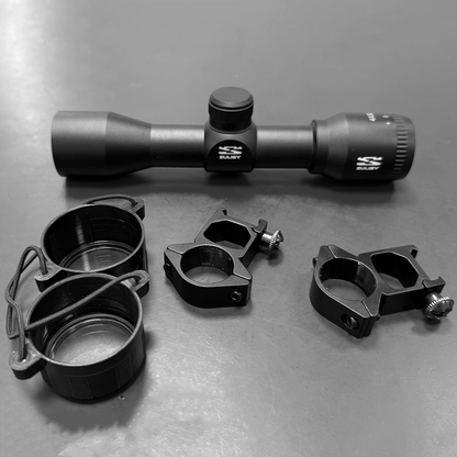 Zulisy 4x32 Compact Rifle Scope Crosshair Hunting Optics Scope with 11mm Dovetai/21mm picatinny rail Mount
