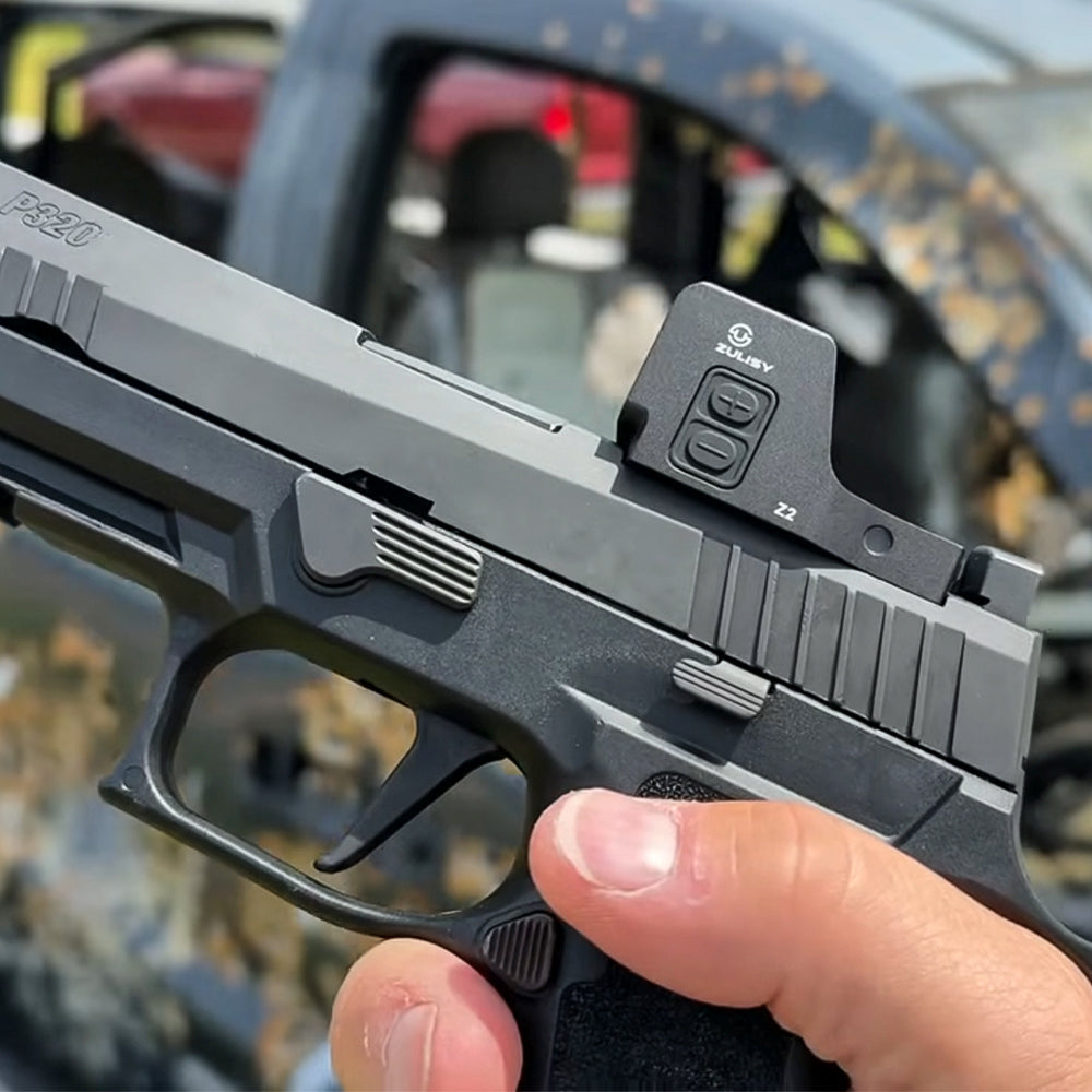 Zulisy Z2 PRO Multi-Reticle Open Reflex Sight, 2 MOA Red Dot & 36 MOA Circle, (for DeltaPoint Pro Footprint Mount), Shake Awake, Full Size 1x24mm Lens, Fits DPP Cut Optics Ready Pistol Adatper Plate