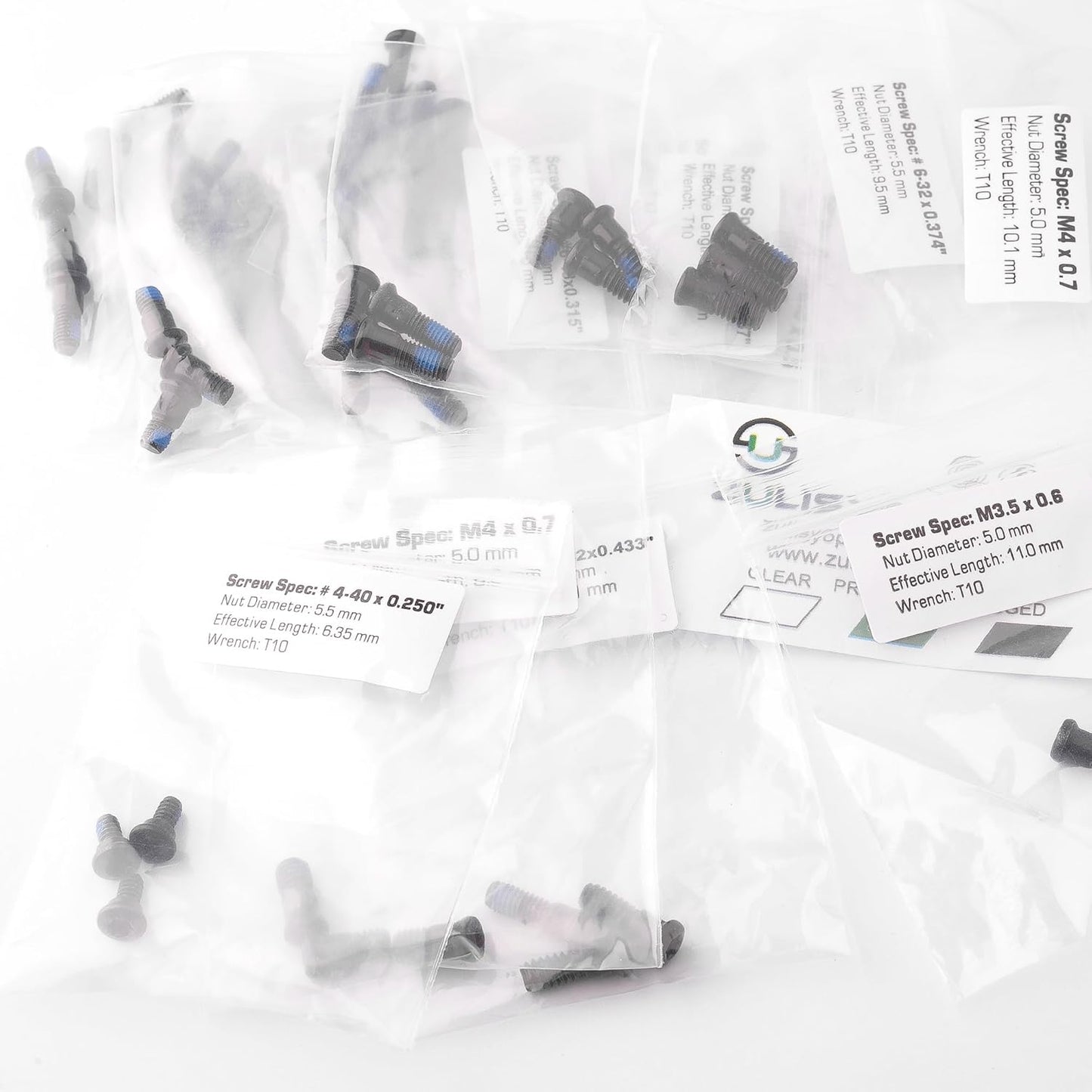 Screws Pack for red dot Sight Optics Mount Screw Kit - M3, M4, #4-40, #6-32, #6-40, and #6-48 Screw Types | for Compatibility Across red dot Makes and Pistol mounting Platforms