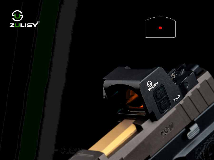 Zulisy Optics Z2-R Micro Red Dot Sights - (for DeltaPoint Pro Footprint) Side Mount Battery, Shake to Awake 3 MOA Open Reflex Sight for Full Size Pistol Optic Ready DPP Cut Adapter Plate Mount