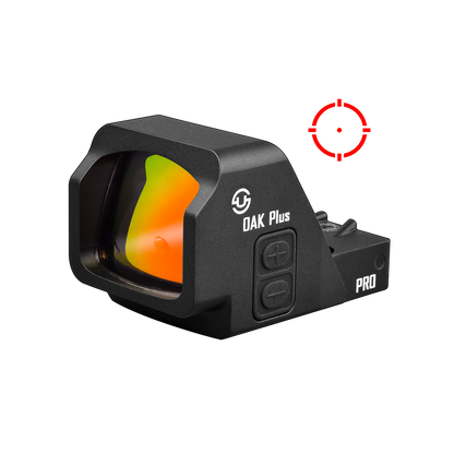 Zulisy Oak Plus PRO (Upgraded) Multi-Reticle 2 MOA Red Dot & 42 MOA Circle Open Reflex Pistol Sight, (for RMR/507C Footprint) 1x26mm Large Lens, Shake to Awake Tactical Hunting EDC Full Size Optics Sights