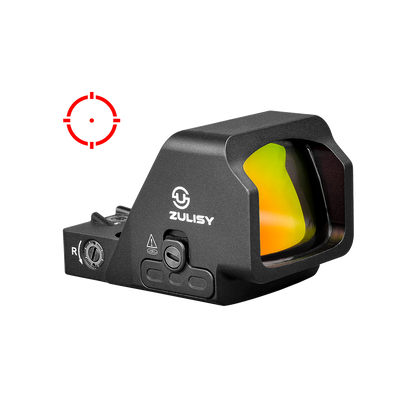 Zulisy Oak Plus PRO (Upgraded) Multi-Reticle 2 MOA Red Dot & 42 MOA Circle Open Reflex Pistol Sight, (for RMR/507C Footprint) 1x26mm Large Lens, Shake to Awake Tactical Hunting EDC Full Size Optics Sights