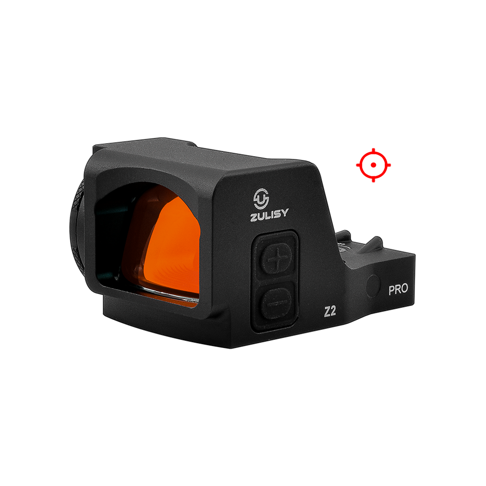 Zulisy Z2 PRO Multi-Reticle Open Reflex Sight, 2 MOA Red Dot & 36 MOA Circle, (for DeltaPoint Pro Footprint Mount), Shake Awake, Full Size 1x24mm Lens, Fits DPP Cut Optics Ready Pistol Adatper Plate