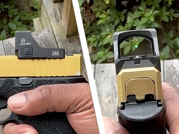 Zulisy OAK 3 MOA Green Dot Sight, for RMR/407C Footprint with Picatinny Mount