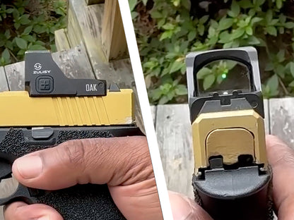 Zulisy OAK 3 MOA Green Dot Sight, for RMR/407C Footprint with Picatinny Mount
